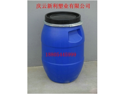 25公斤包箍塑料桶，25公斤法蘭塑料桶，25升藍色塑料桶.